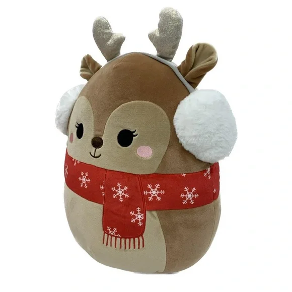 ⚡️NWT 12” Darla the Deer with Earmuffs & Scarf Christmas Squishmallow - Picture 2 of 3